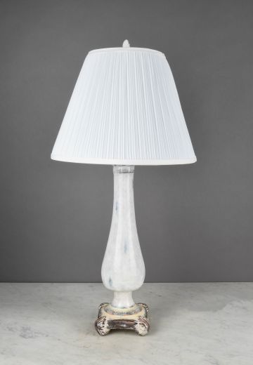 White Footed Traditional Table Lamp