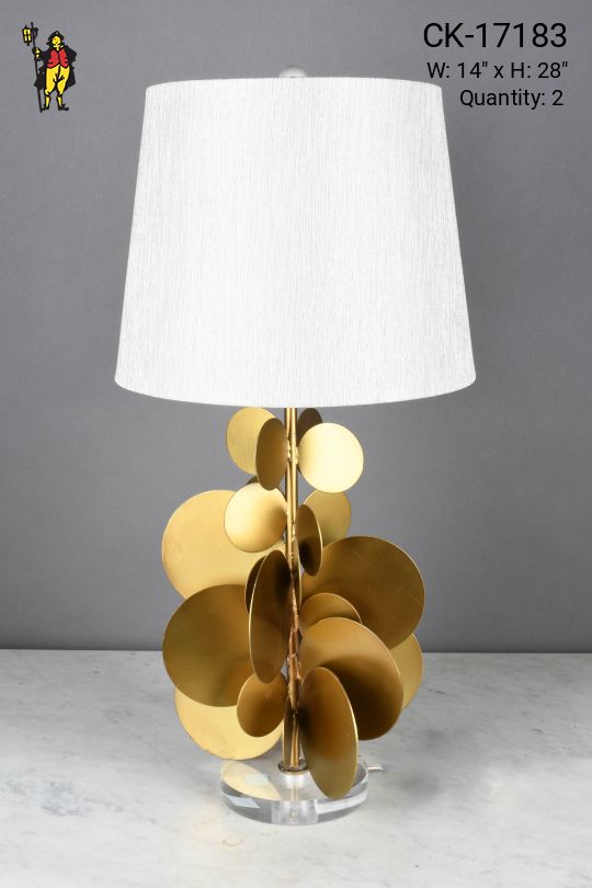 Modern Abstract Brass Table Lamp