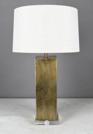 Brass Geometric Table Lamp