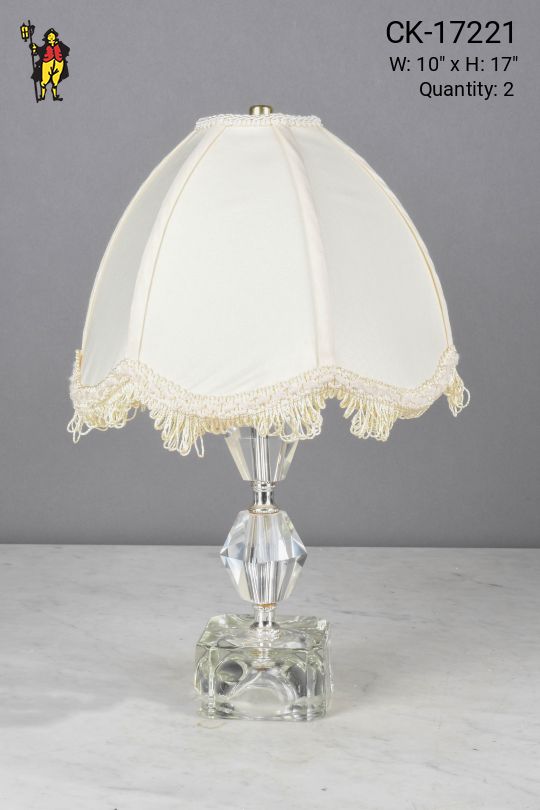 Small Cut Crystal Table Lamo