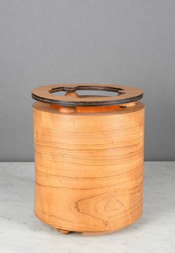 Wooden Cylinder Table Lamp