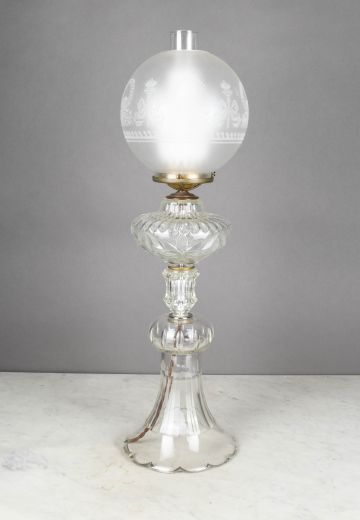 Tall Electrified Gas Style Table Lamp