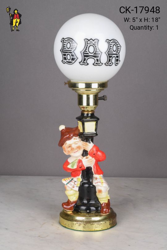 Ceramic Drunken Man "Bar" Table Lamp