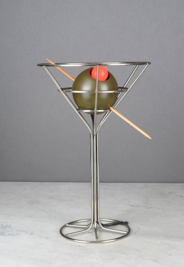 Martini Glass & Light Up Olive Table Lamp