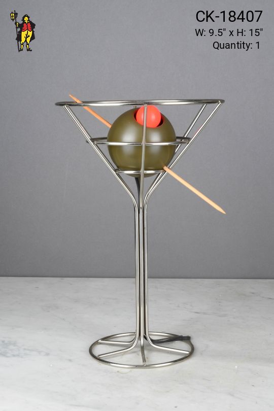 Martini Glass & Light Up Olive Table Lamp
