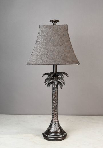 Bronze Palm Tree Table Lamp