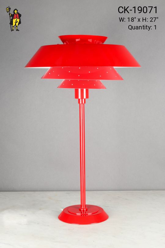 Red Space Age Table Lamp