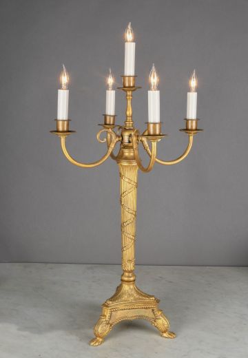 Brass Five Light Candelabra