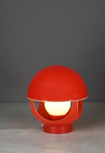 Red Plastic Space Age Lamp