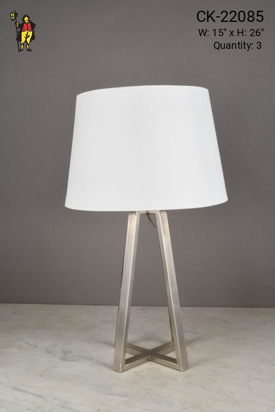 Modern Nickel Table Lamp