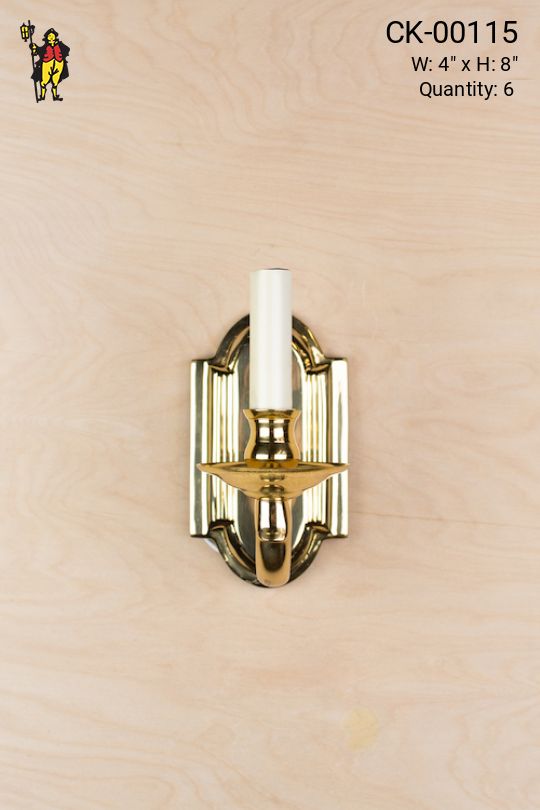 One Light Polished Brass Wall Sconce