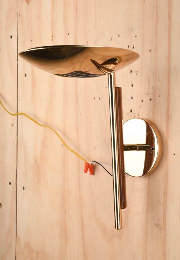 Polished Brass Uplight Wall Sconce