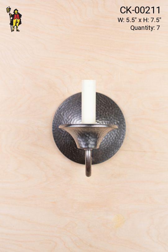 Single Candle Arm Candle Wall Sconce