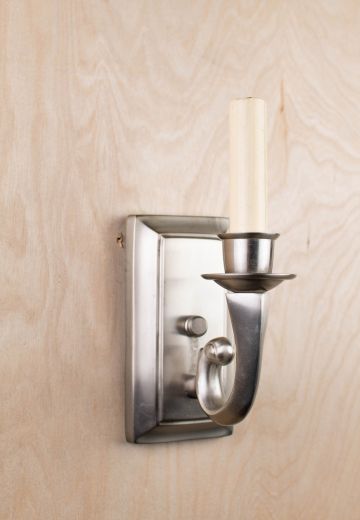 Curved Arm Candle Wall Sconce