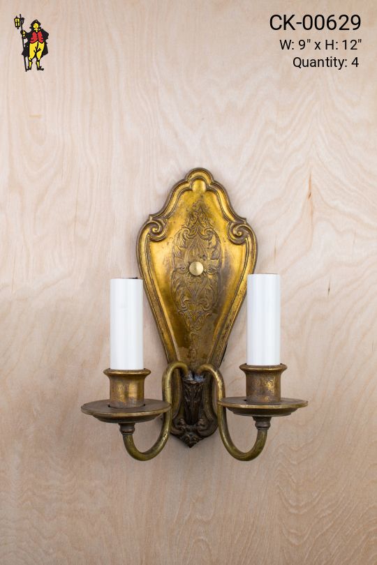 Gothic Two Candle Wall Sconce