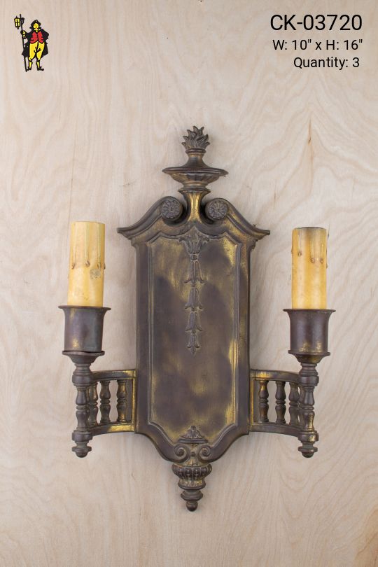 Gothic Two Candle Wall Sconce