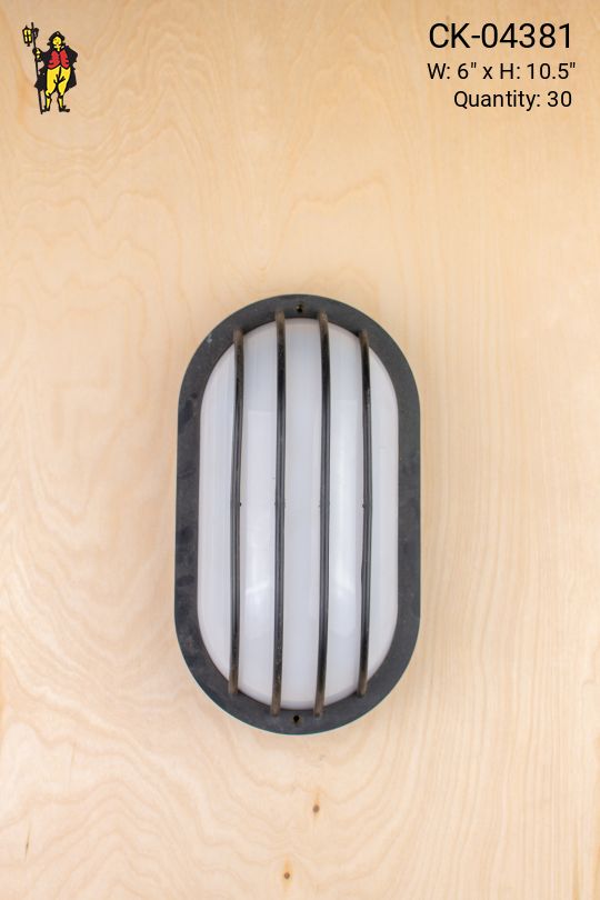 Black Plastic Cage Wall Sconce