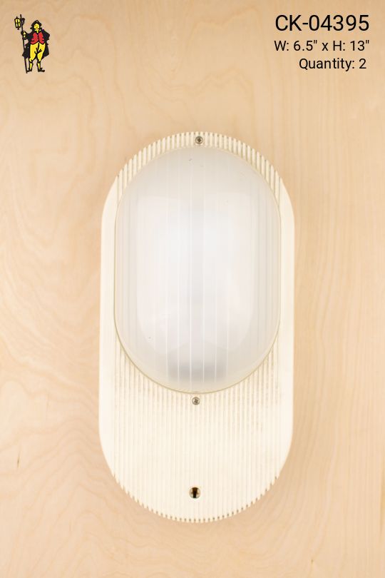 White Plastic Industrial Wall Sconce