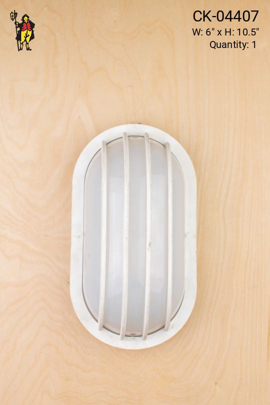 White Plastic Cage Sconce
