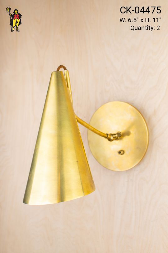 Brass Single Spotlight Wall Sconce