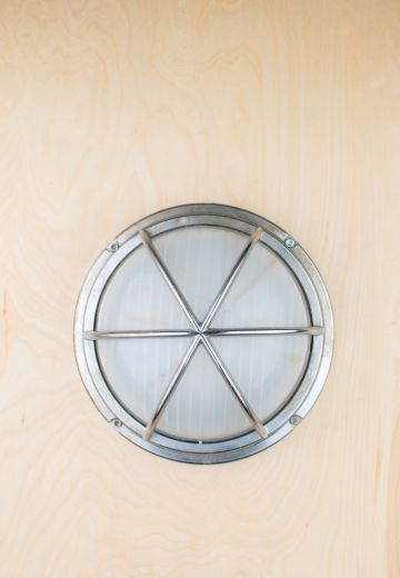 Round Silver Cage Wall Sconce