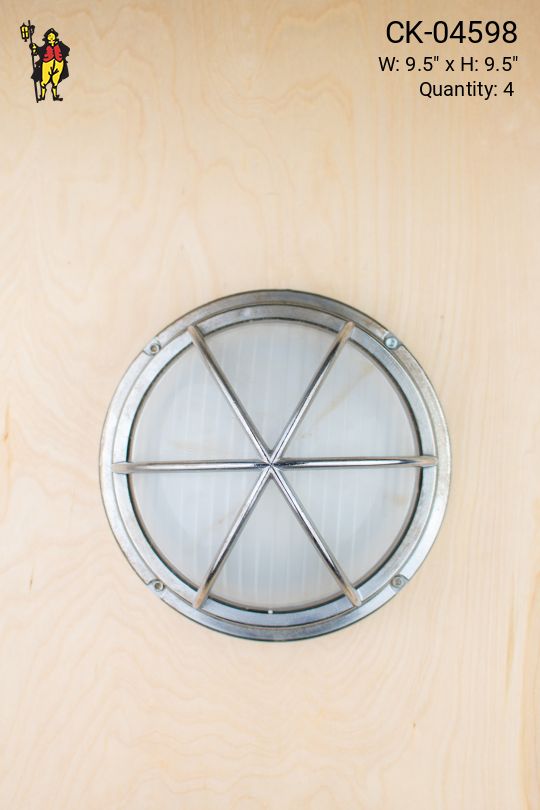 Round Silver Cage Wall Sconce