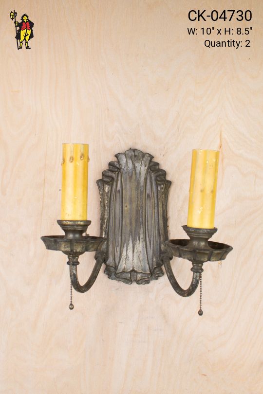 Distressed  Two Candle Wall Sconce