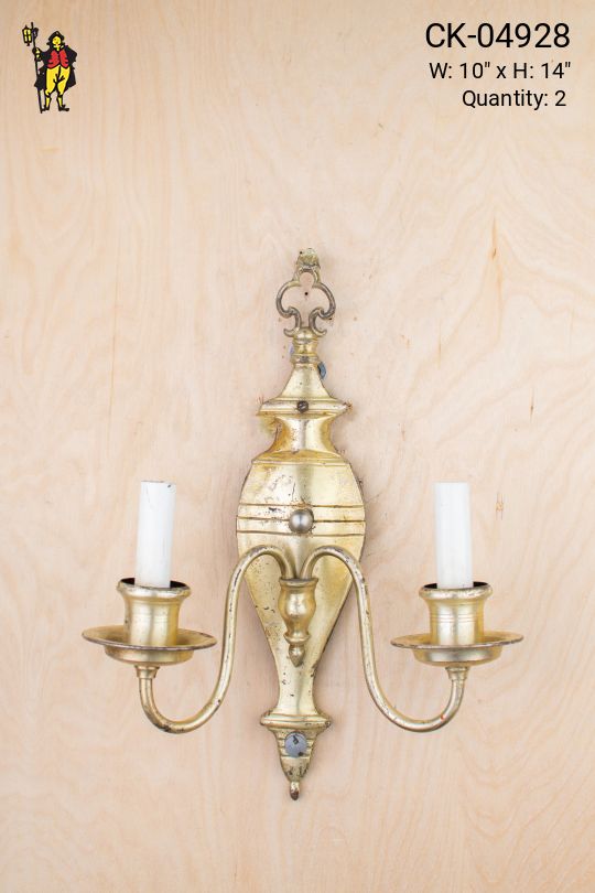 Distressed Two Candle Wall Sconce