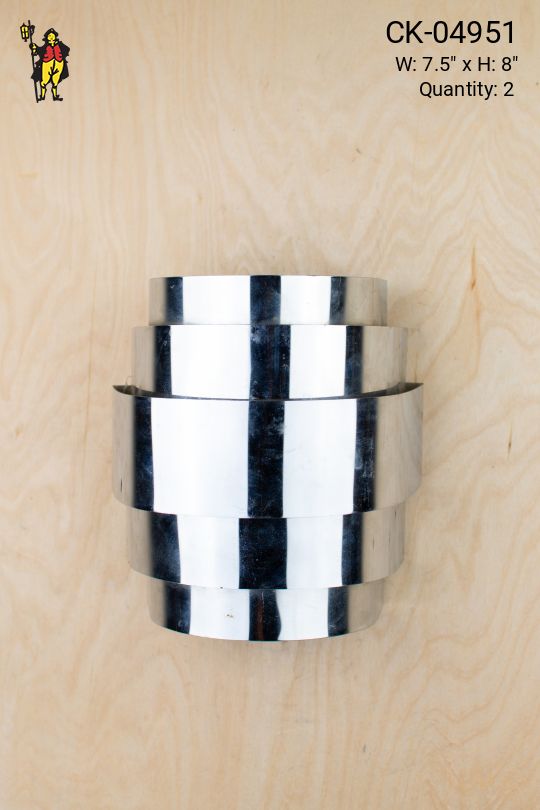 Polished Silver Round Ring Wall Sconce