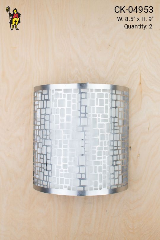 Silver Curved Modern Wall Sconce