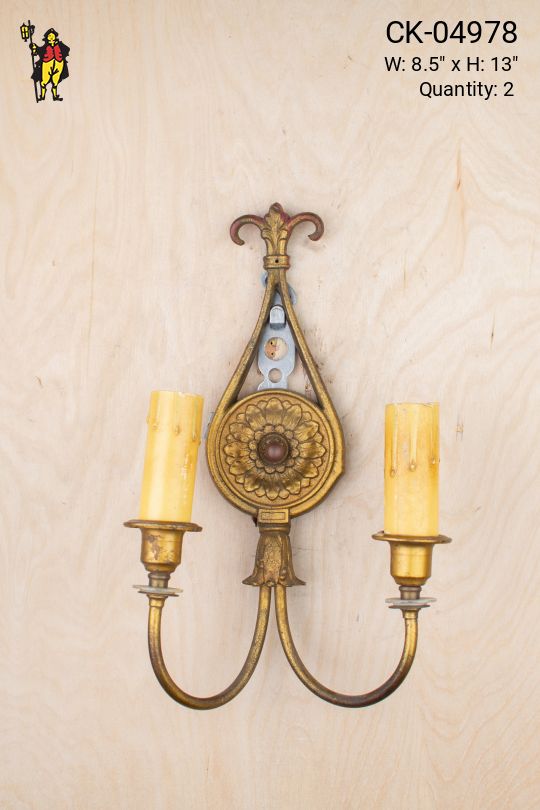 Deco Two Candle Wall Sconce