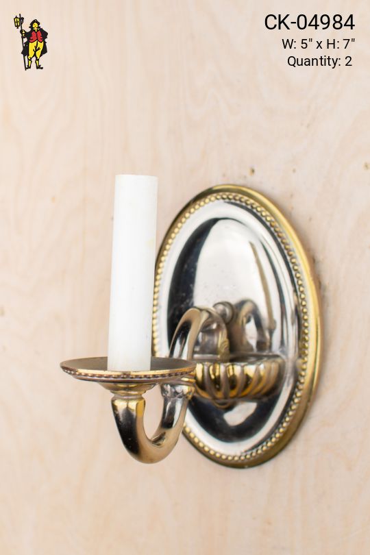 Polished Single Candle Wall Sconce