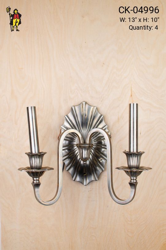 Art Deco Two Candle Wall Sconce