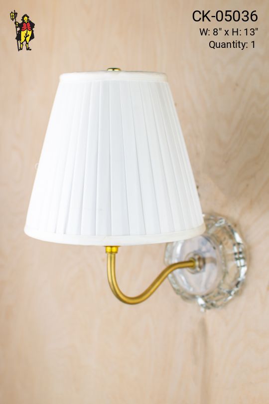Crystal Backplate Single Curved Arm Wall Sconce