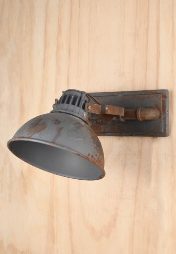 Adjustable Distressed Spotlight Wall Sconce