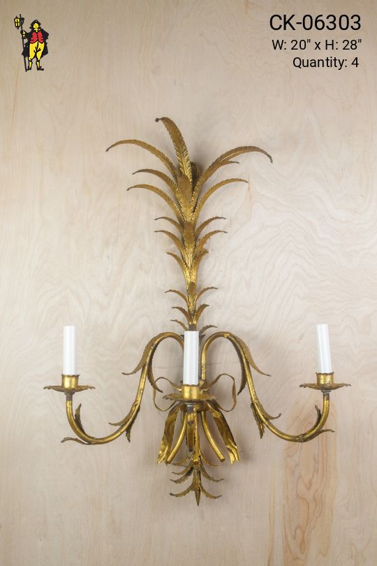 Flemish Three Candle Wall Sconce