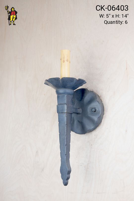 Gothic Single Candle Wall Sconce