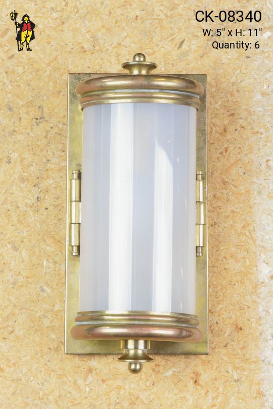 Brass & Rounded Glass Wall Sconce