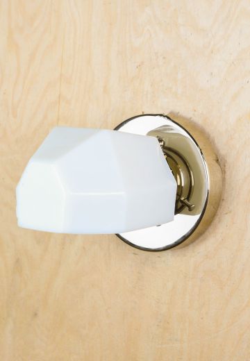 Chrome & White Bathroom Sconce