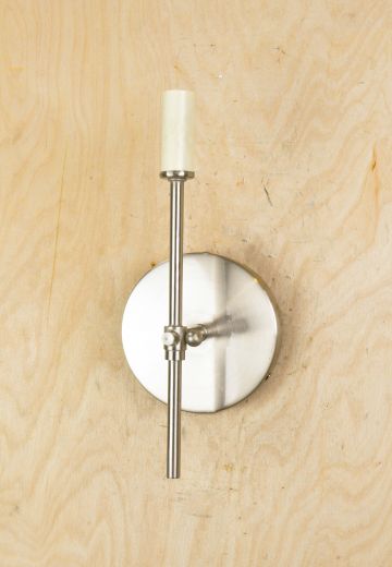 Nickel One Light Modern Wall Sconce