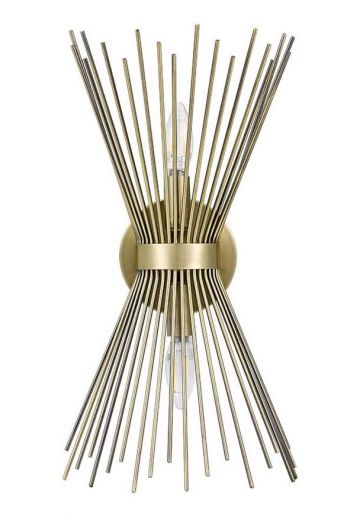 Brass Starburst Wall Sconce