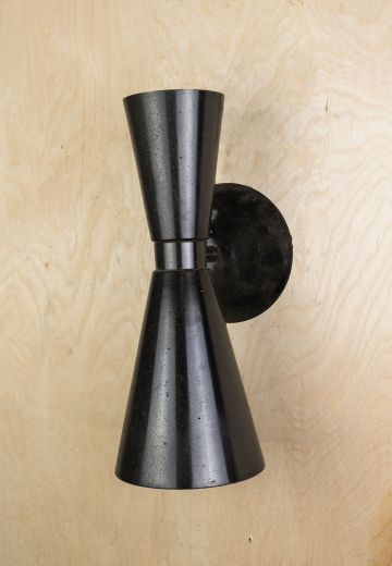 Up/Down Black Mid Century Wall Sconce