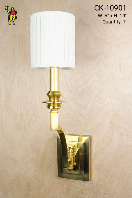 Aged Brass Single Candle Wall Sconce