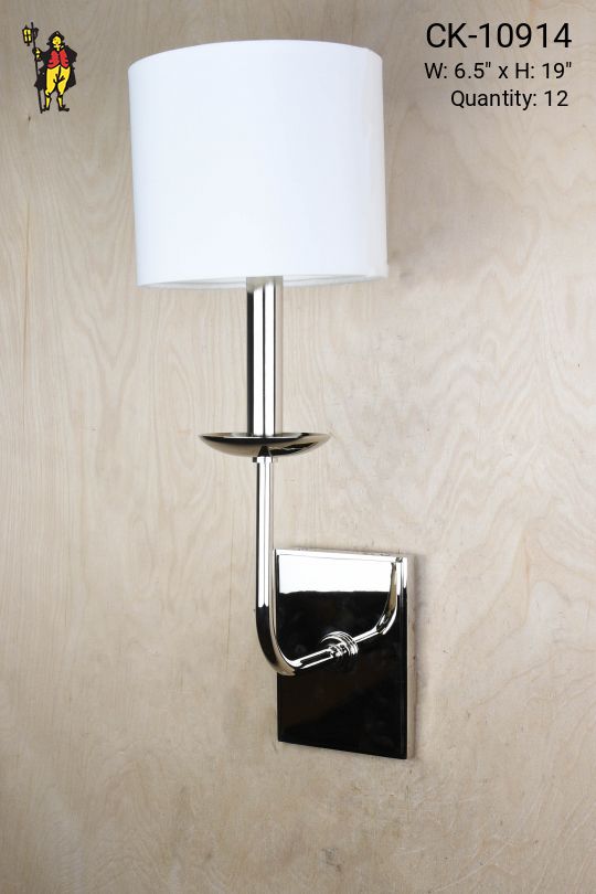 Polished Nickel Single Candle Wall Sconce