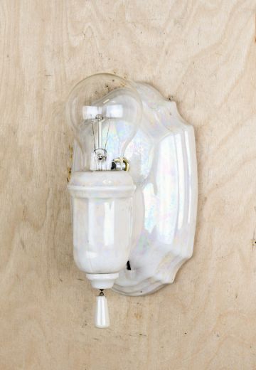 White Single Light Porcelain Wall Sconce