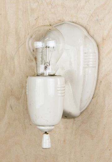 White Single Light Porcelain Wall Sconce