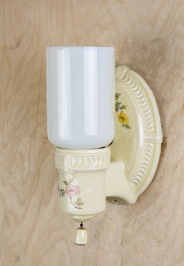 Single Uplight Floral Porcelain Wall Sconce
