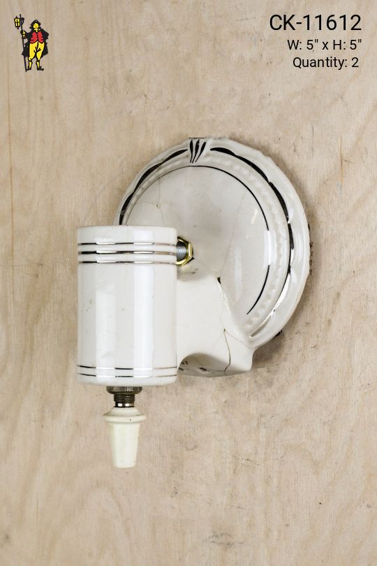 Round Single Light Porcelain Sconce