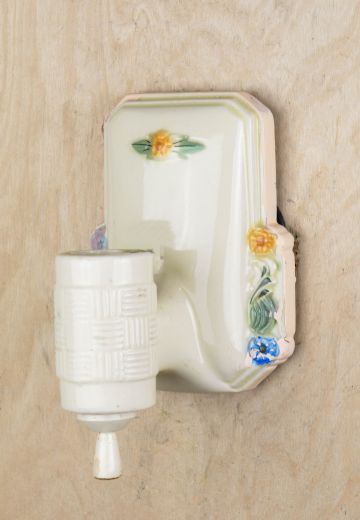 Single Light Floral Porcelain Wall Sconce