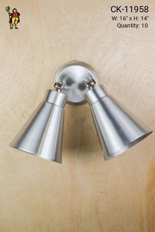 Two Light Directional Nickel Wall Sconce